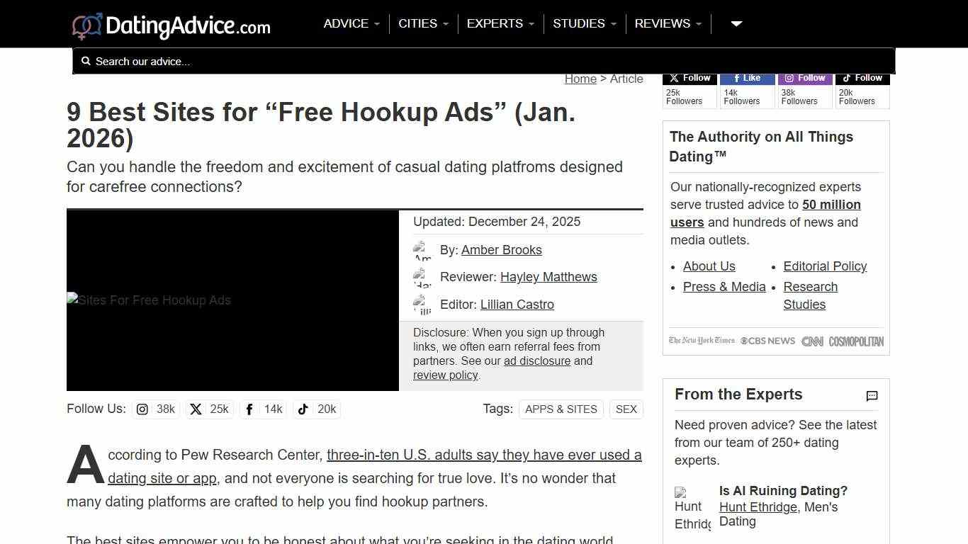 9 Best Sites for “Free Hookup Ads” (Jan. 2026)